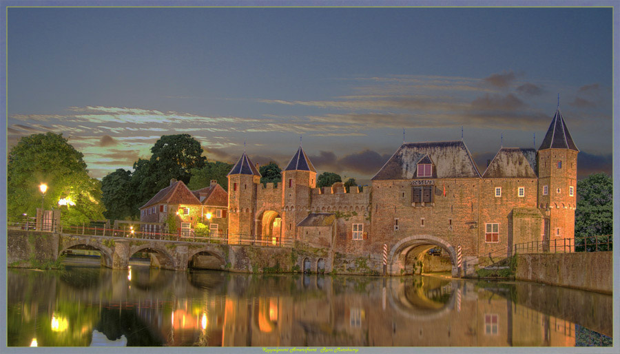 Rens Marskamp, Fotografie, Foto, RM photography, Kasteel,Castle,Schloss,Stronghold,Chateau,Burg, Koppelpoort, Amersfoort, avond, schemer, nacht