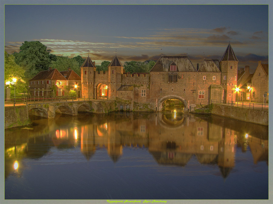 Rens Marskamp, Fotografie, Foto, RM photography, Kasteel,Castle,Schloss,Stronghold,Chateau,Burg, Koppelpoort, Amersfoort, avond, schemer, nacht