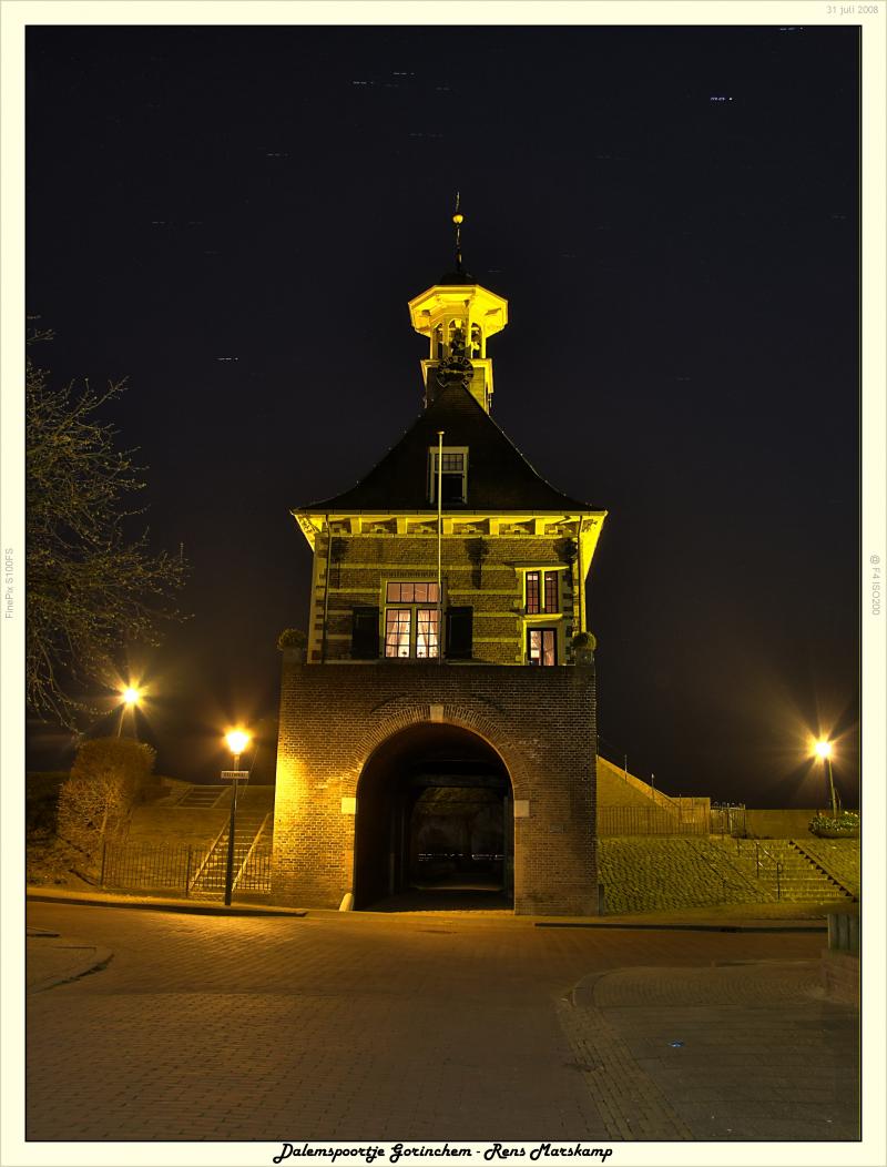 Rens Marskamp, Fotografie, Foto, RM photography, Nachtopname, Long Exposure, Nightshot, Gorinchem, Nachtopname, Dalems Poortje, Dalemse Poort