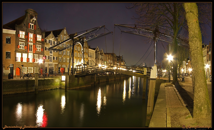 Rens Marskamp, Fotografie, Foto, RM photography, Nachtopname, Long Exposure, Nightshot, Dordrecht,Damiatebrug,Nacht,Avond,Schemer,Haven