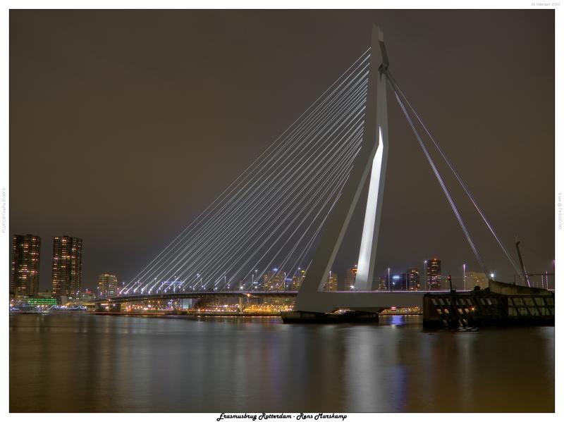 Rens Marskamp, Fotografie, Foto, RM photography, Nachtopname, Long Exposure, Nightshot, Erasmusbrug, Rotterdam