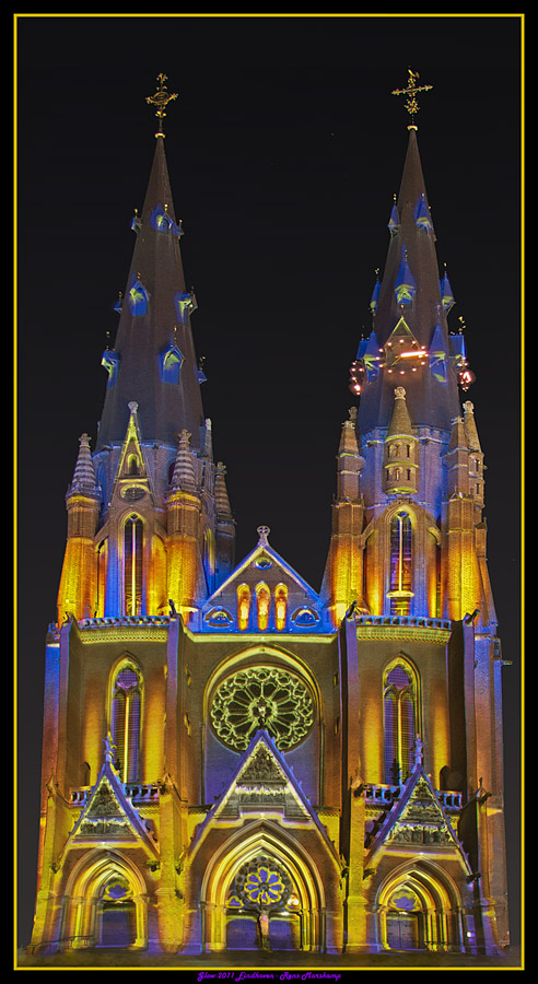 Rens Marskamp, Fotografie, Foto, RM photography, Nachtopname, Long Exposure, Nightshot, eindhoven, glow 2011, catharinakerk, church