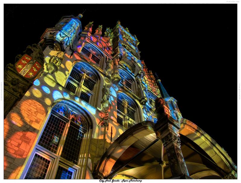 Rens Marskamp, Fotografie, Foto, RM photography, Nachtopname, Long Exposure, Nightshot, Stadshuis, City hall, Town hall, gemeentehuis, raadshuis, gouda, kunstlicht, Patrice Warrener , 