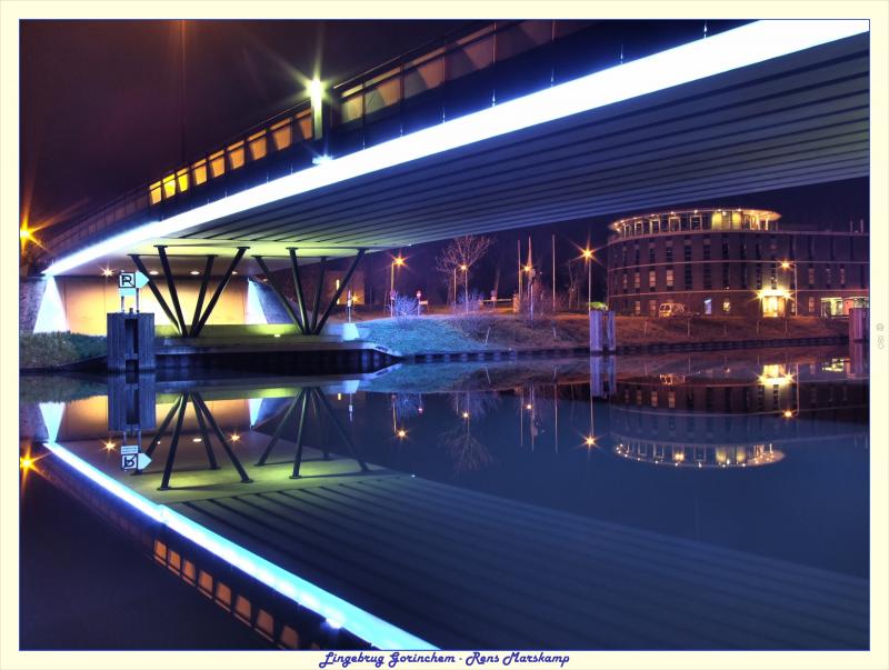 Rens Marskamp, Fotografie, Foto, RM photography, Nachtopname, Long Exposure, Nightshot, Gorinchem, Nachtopname, Lingebrug, Brandweerkazerne